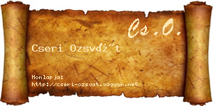 Cseri Ozsvát névjegykártya